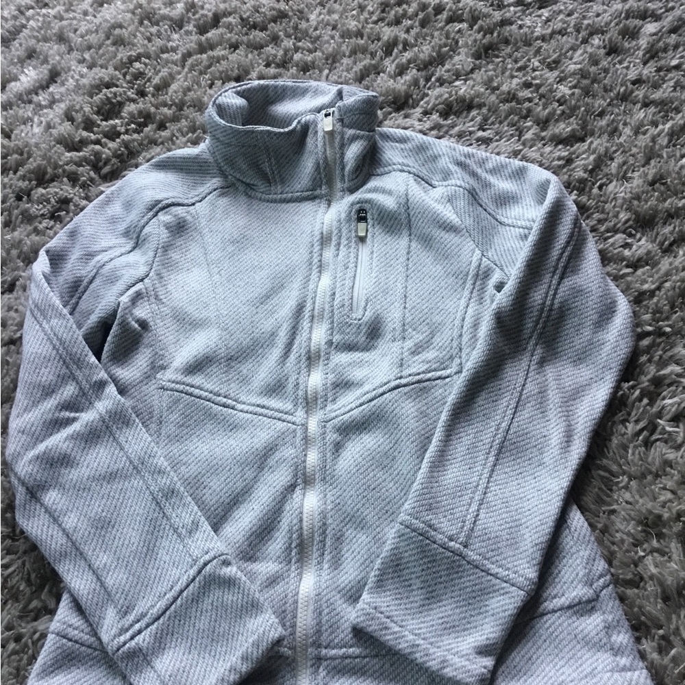 Athleta Gray Ski Jacket High Collar Full-Zip - image 3